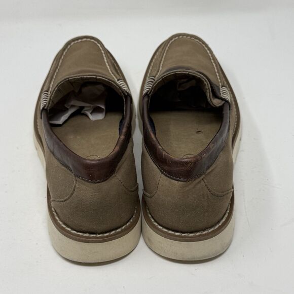 Sperry Top Sider Lug Sole Loafers Mens 9 Brown Canvas Two Tone Slip On Shoes main image 5